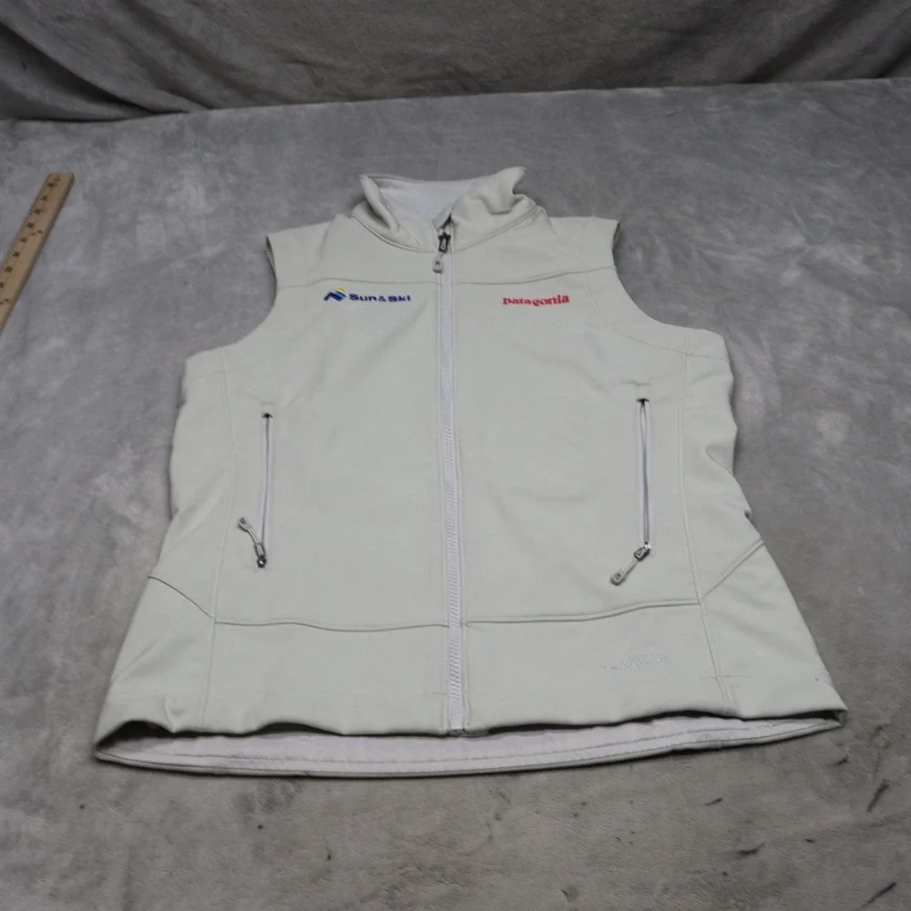 Patagonia Adze Vest Womens Medium White Polartec Athleisure Stretch Outdoor LOGO